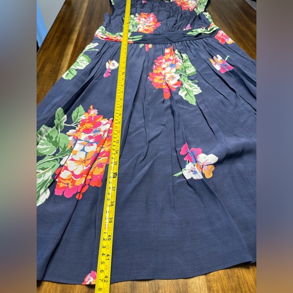 Boden Navy Floral Midi Dress TALL - Picture 8 of 9